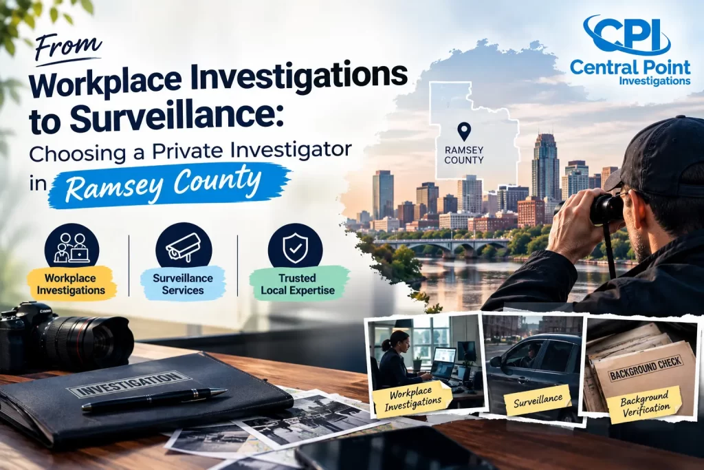 Licensed private investigator in Ramsey County conducting a client consultation